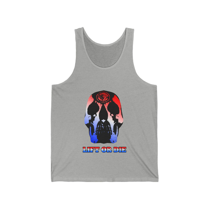 SKULLATOR TANK RED WHITE BLUE /LIFT OR DIE