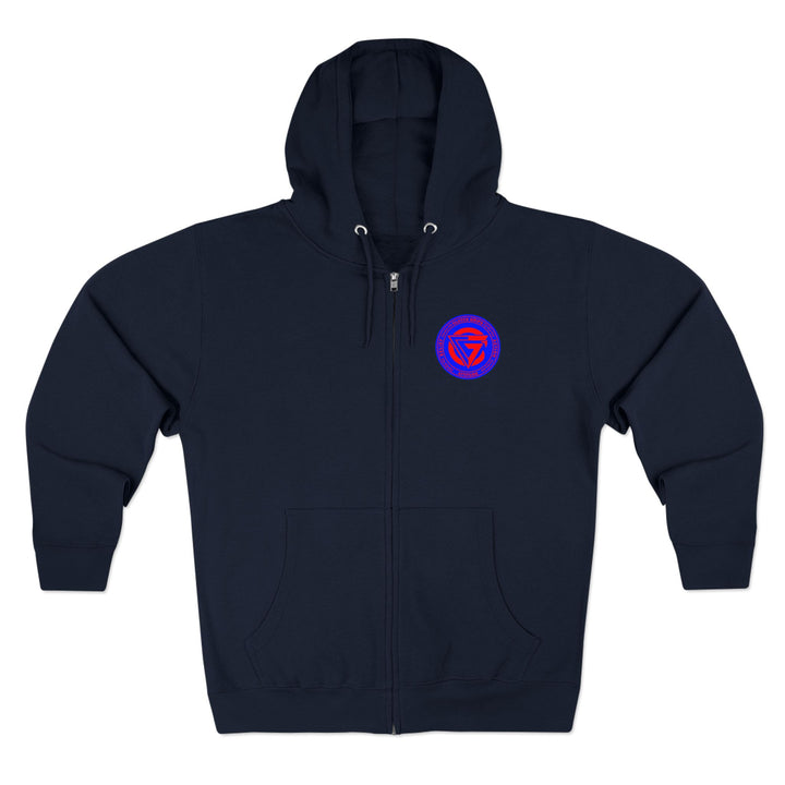 CG SAMURAI MASK RED BLUE/CLUTCH GRIPS ZIP UP