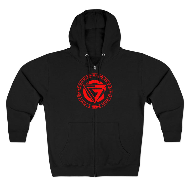 SAMURAI MASTER TRAINER RED WHITE BLACK /LIFT OR DIE ZIP UP
