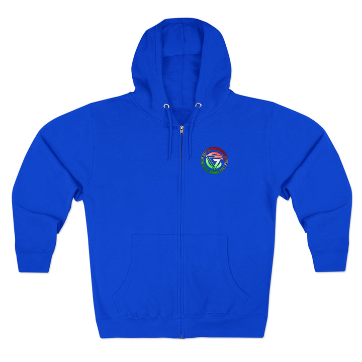 SKULLATOR SGL BELL DRAGON TIGER RED WHITE GREEN FADE/READY FOR WAR ZIP UP