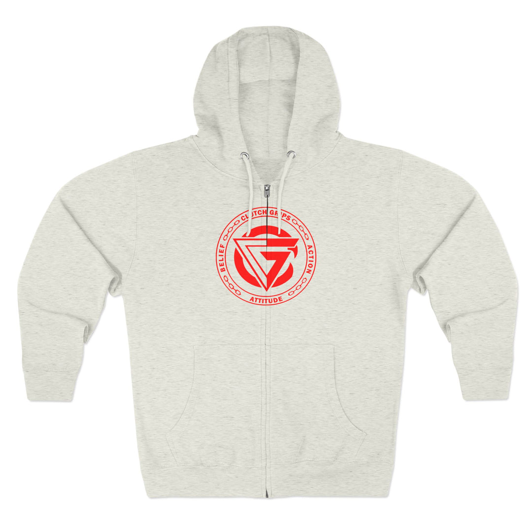SAMURAI MASTER TRAINER RED WHITE BLACK /LIFT OR DIE ZIP UP