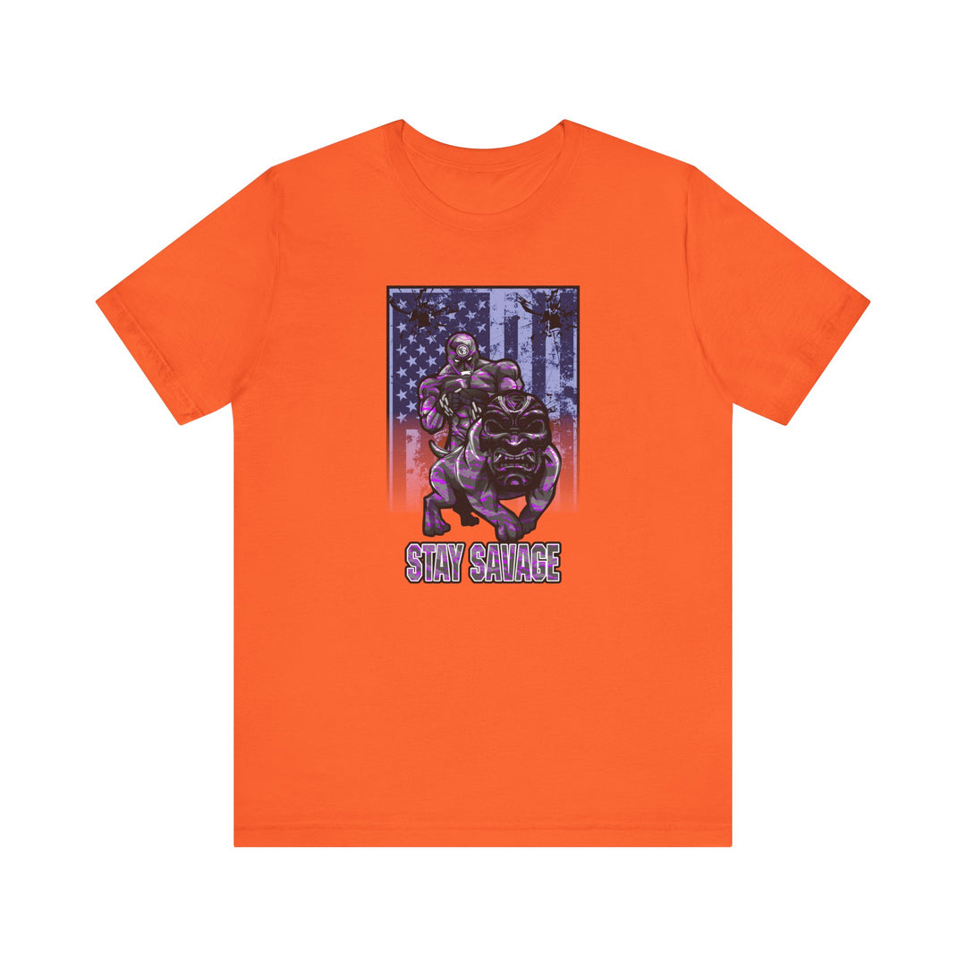 ANGRY DOG FLAG PURPLE GREY CAMO/STAY SAVAGE