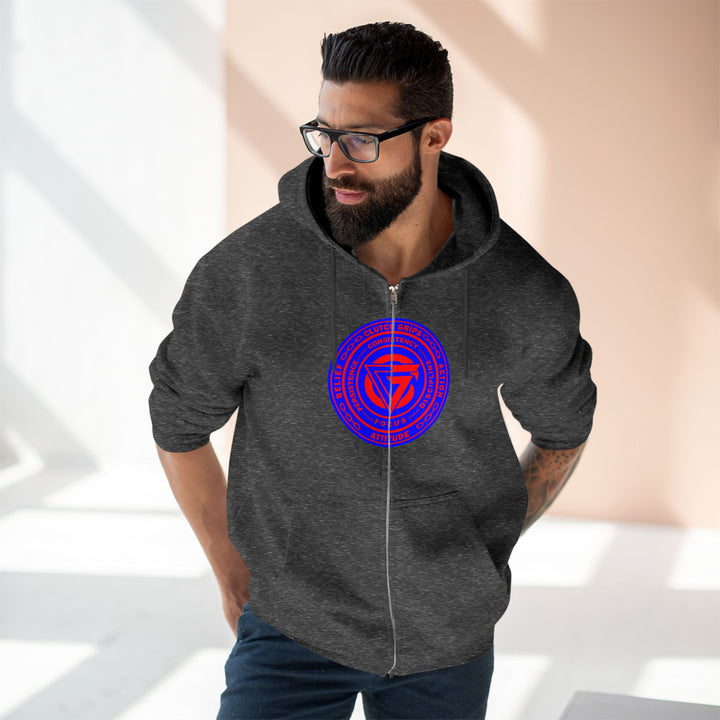 MAC VS SNAKE RED BLUE /LIFT OR DIE ZIP UP