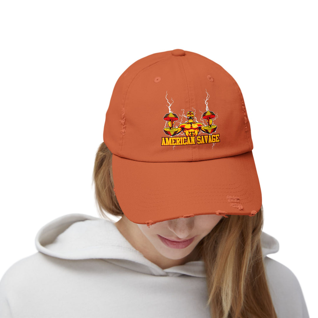 RIDE THE LIGHTNING GOLD RED/AMERICAN SAVAGE CAP