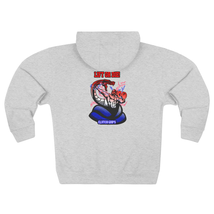 MAC VS SNAKE RED WHITE BLUE FADE /LIFT OR DIE ZIP UP
