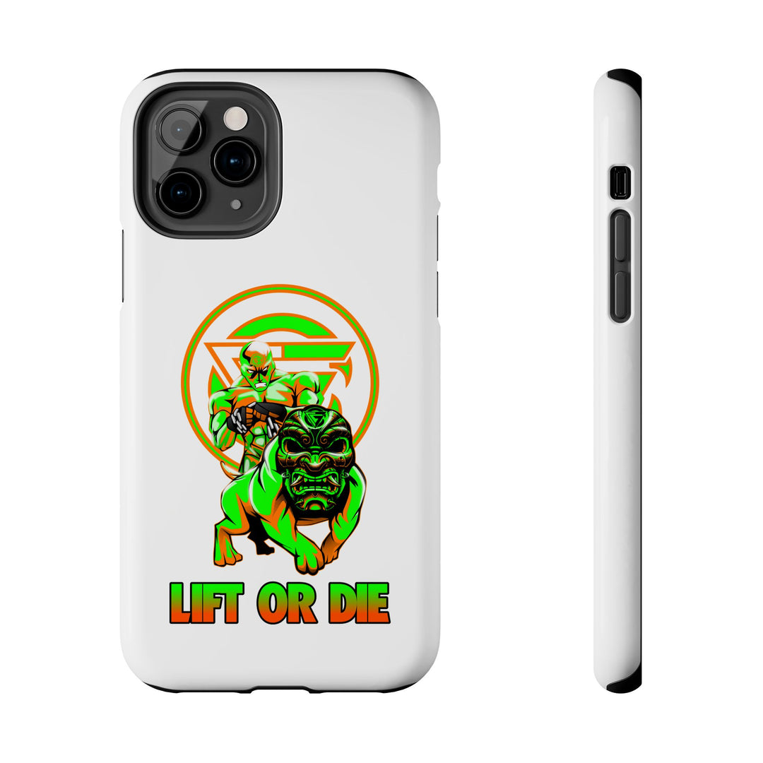 ANGRY DOG ORANGE GREEN PHONE CASE /LIFT OR DIE