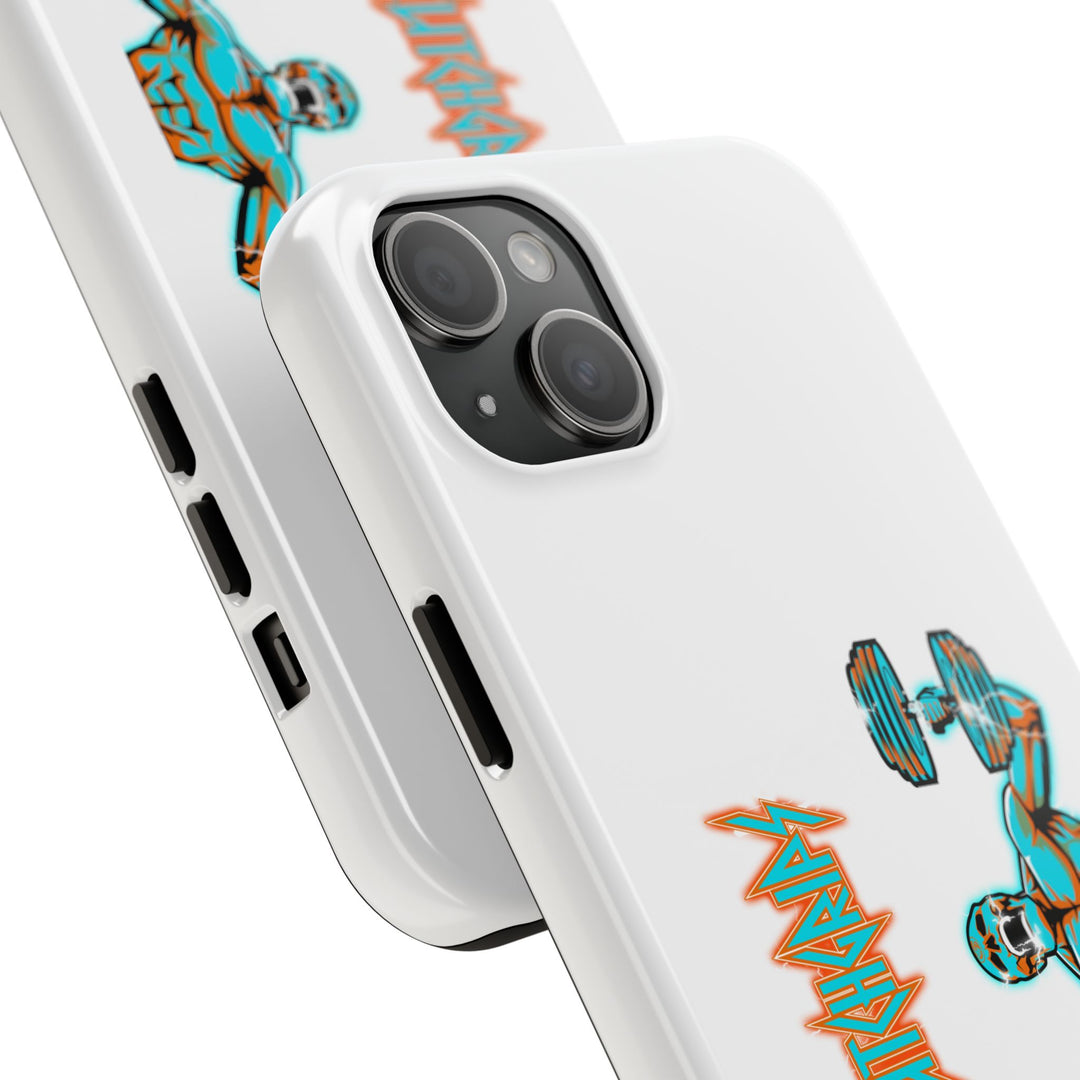 RIDE THE LIGHTNING MIAMI COLORS AQUA ORANGE PHONE CASE/CLUTCHGRIPS