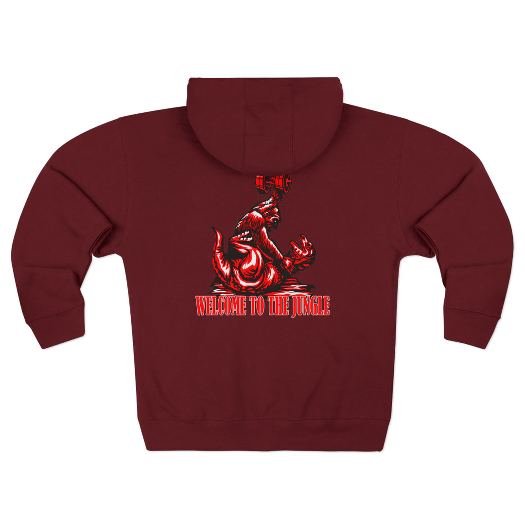 CG APE VS ZILLA RED WHITE /WELCOME TO THE JUNGLE ZIP UP