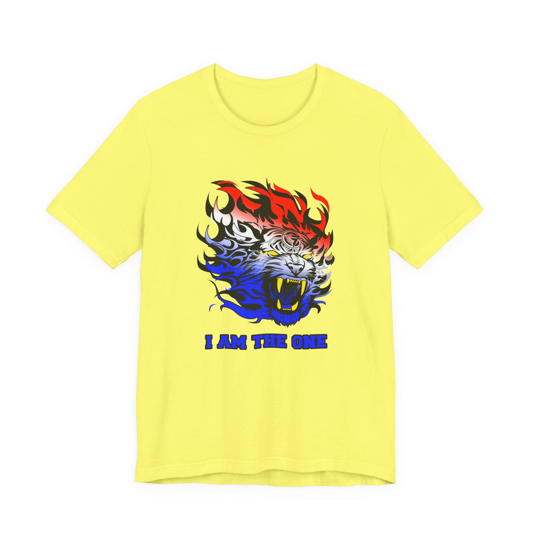 TIGER FLAME RED WHITE BLUE FADE/I AM THE ONE