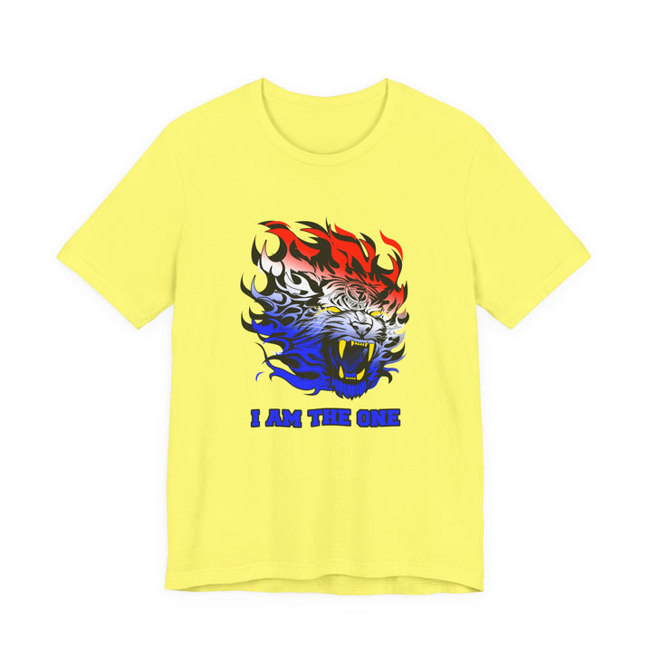 TIGER FLAME RED WHITE BLUE FADE/I AM THE ONE