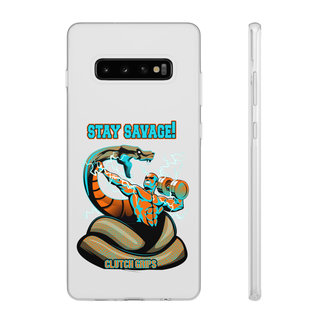 MAC VS SNAKE MIAMI COLORS AQUA ORANGE PHONE CASE /STAY SAVAGE