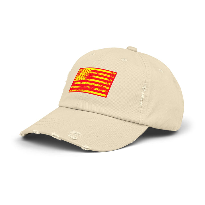BATTLE HARDENED BLOOD RED & GOLD AMERICAN FREEDOM FLAG CAP