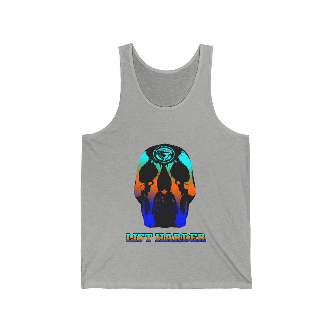 SKULLATOR TANK BLUE ORANGE AQUA /LIFT HARDER