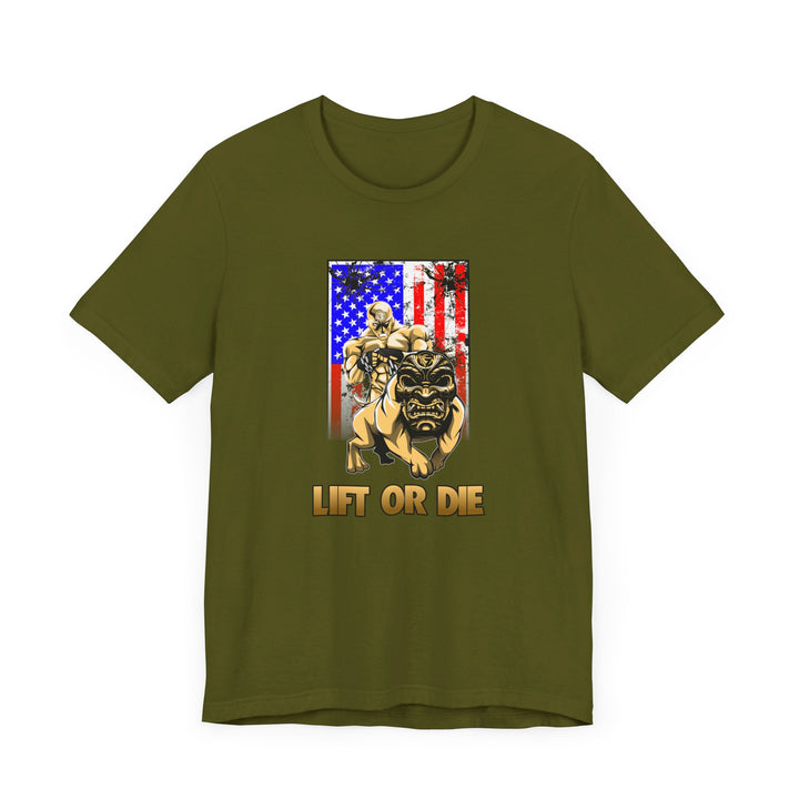 ANGRY DOG SAND AMERICAN FLAG/LIFT OR DIE