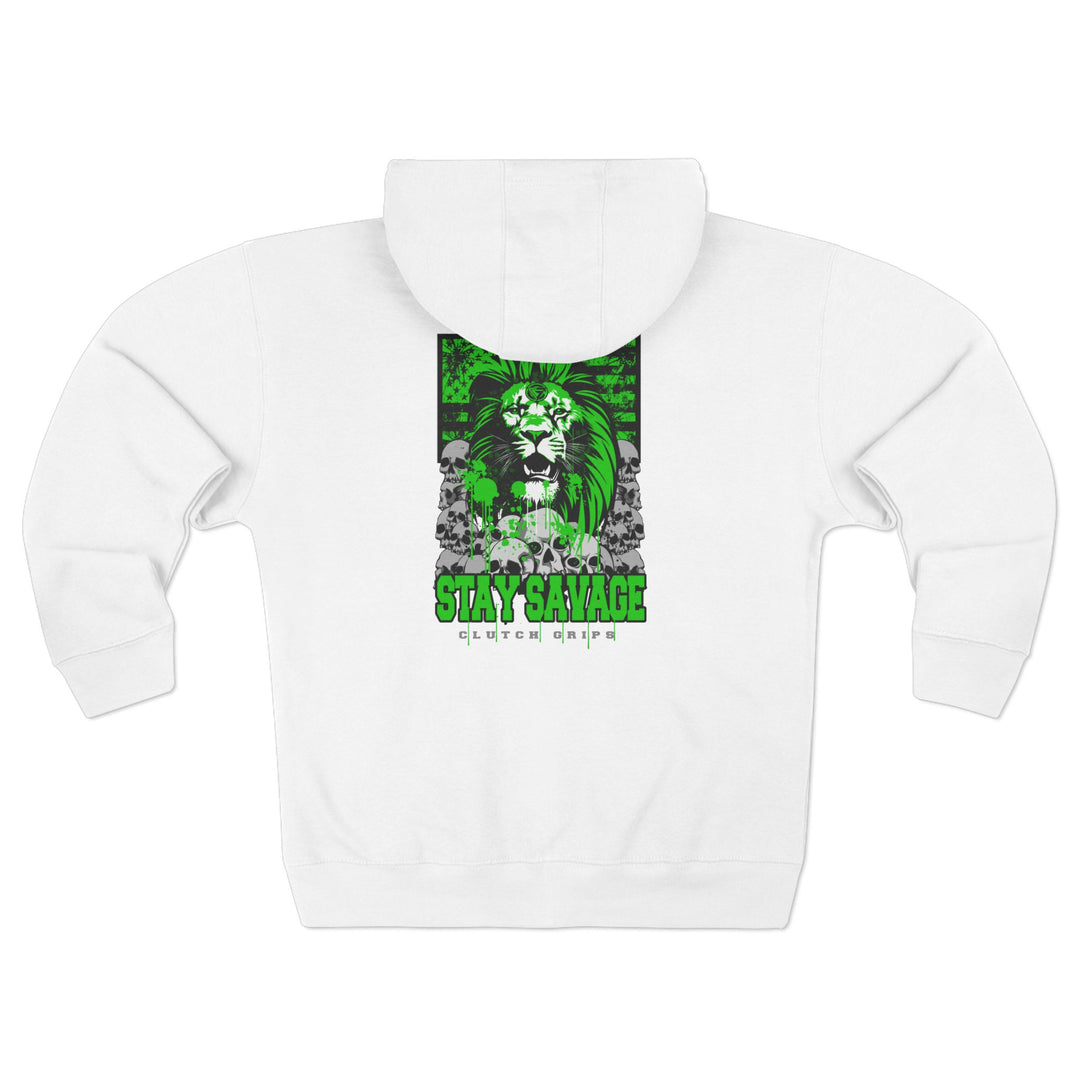 CG LION HEART GREEN WHITE /STAY SAVAGE ZIP UP
