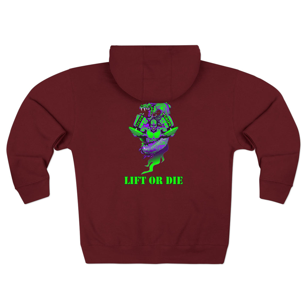 MAC DRAGON SNAP PURPLE GREEN /LIFT OR DIE ZIP UP