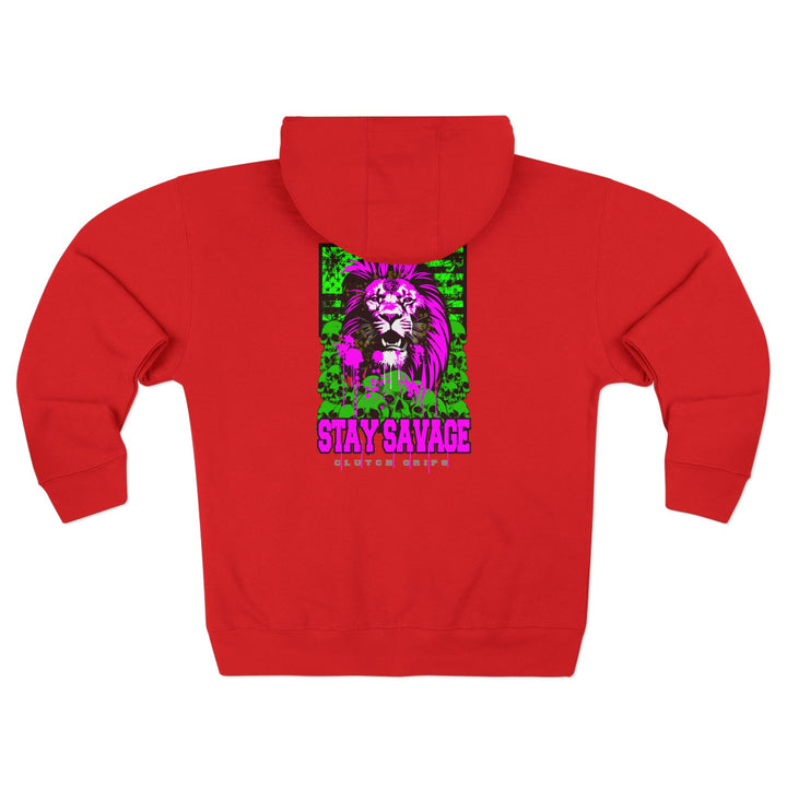 LIONHEART GREEN PINKISH PURPLE/STAY SAVAGE ZIP UP