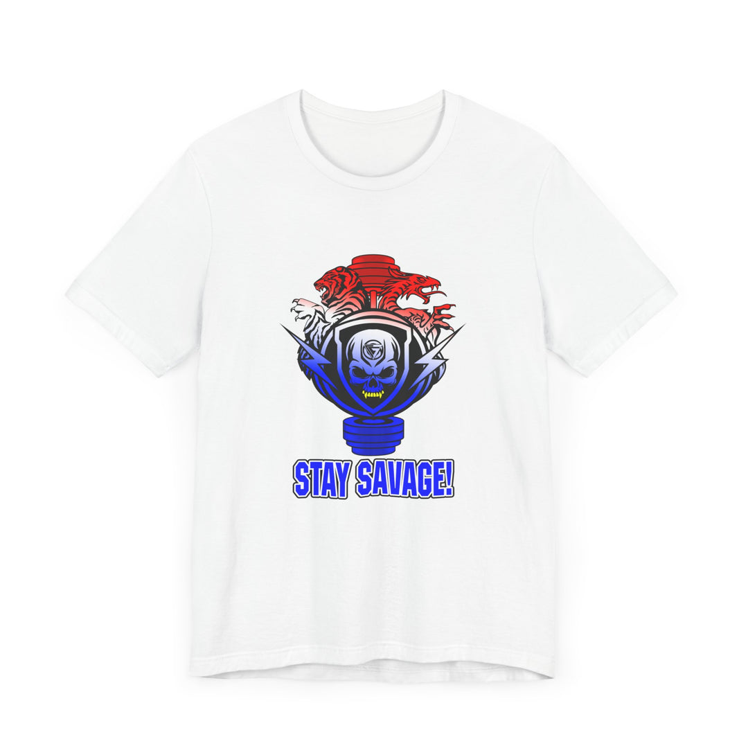 TIGER VS DRAGON RED WHITE BLUE FADE /STAY SAVAGE