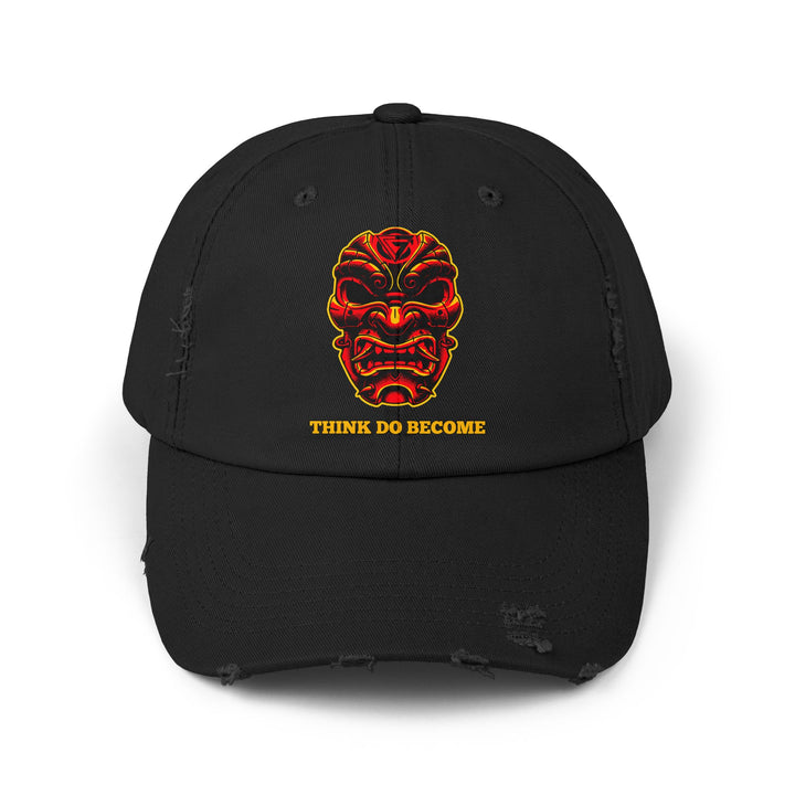 CG SAMURAI MASK RED BLACK GOLD /THINK DO BECOME CAP