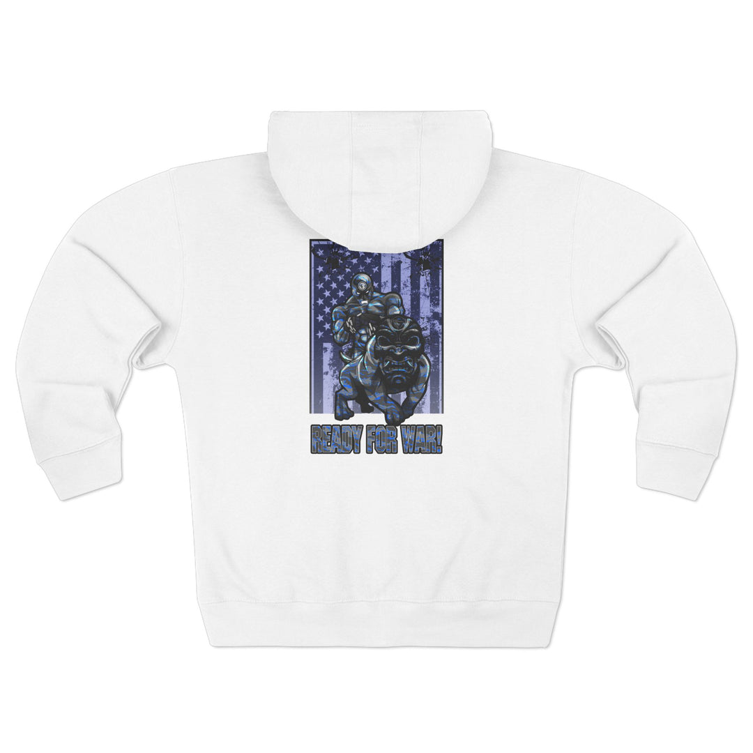 CG ANGRY DOG GREY BLUE CAMO/READY FOR WAR ZIP UP