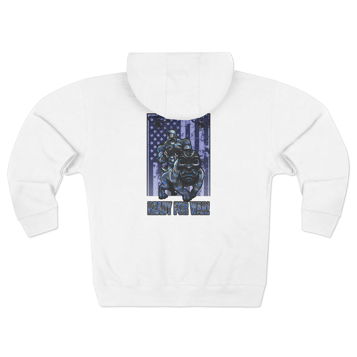 CG ANGRY DOG GREY BLUE CAMO/READY FOR WAR ZIP UP