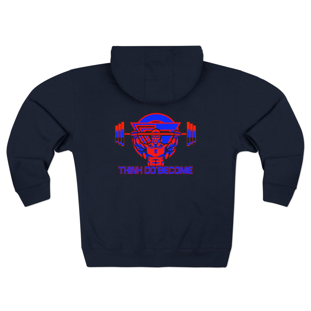 ENTER THE MAC HYPER RED BLUE/THINK DO BECOME ZIP UP