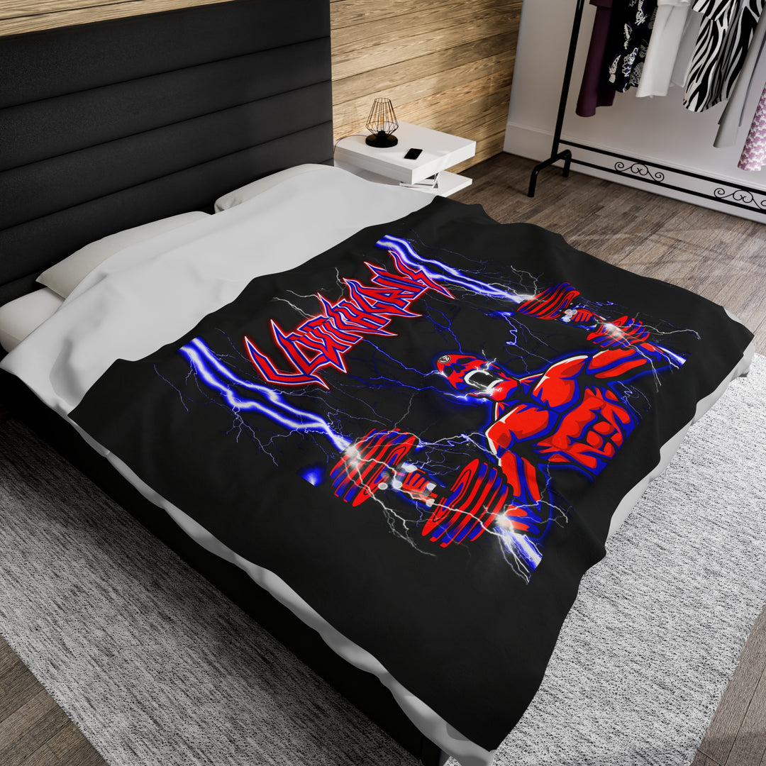 RIDE THE LIGHTNING RED BLUE /CLUTCHGRIPS BLANKET