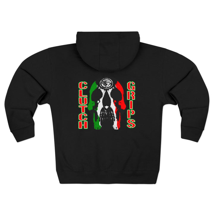 CG SKULL RED WHITE GREEN/CLUTCHGRIPS ZIP UP