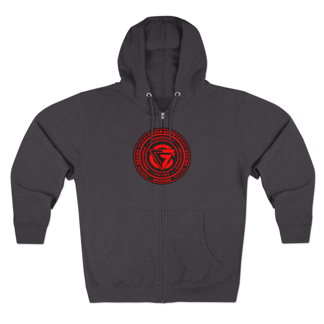 MAC VS SNAKE RED /READY FOR WAR ZIP UP