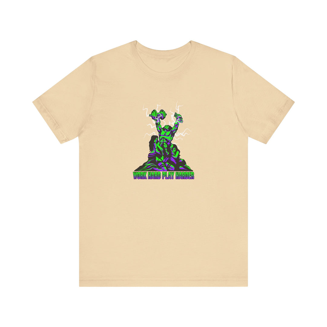 CG CONFIDENCE MAN PURPLE GREEN/WORK HARD PLAY HARD