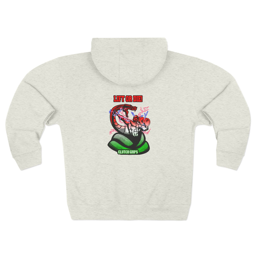 MAC VS SNAKE RED WHITE GREEN FADE /LIFT OR DIE ZIP UP