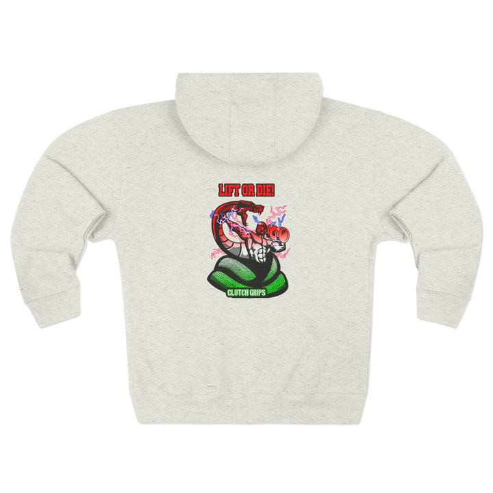 MAC VS SNAKE RED WHITE GREEN FADE /LIFT OR DIE ZIP UP