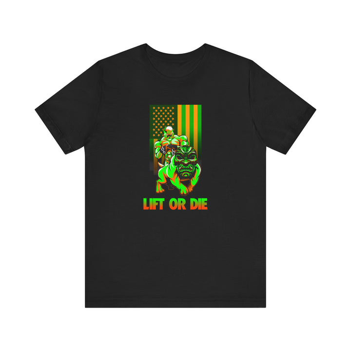ANGRY DOG ORANGE GREEN  FLAG/LIFT OR DIE
