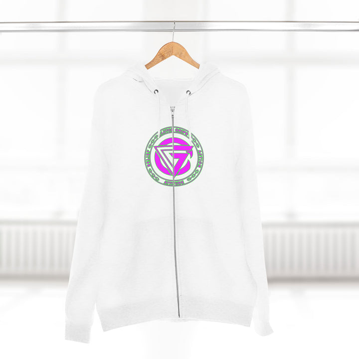 CG TIGER FLAME PURPLE GREEN /FIGHT FOR IT ZIP UP