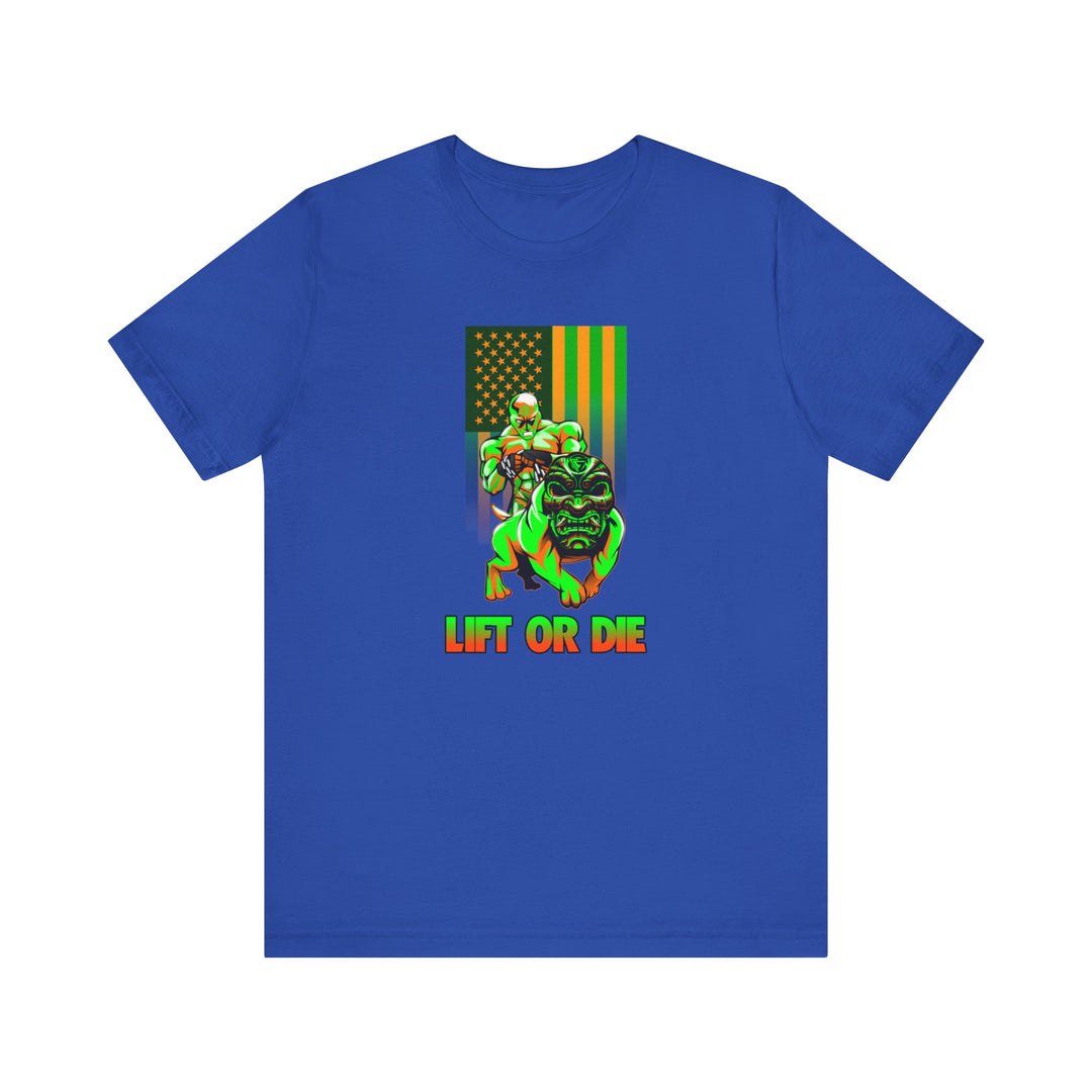 ANGRY DOG ORANGE GREEN  FLAG/LIFT OR DIE