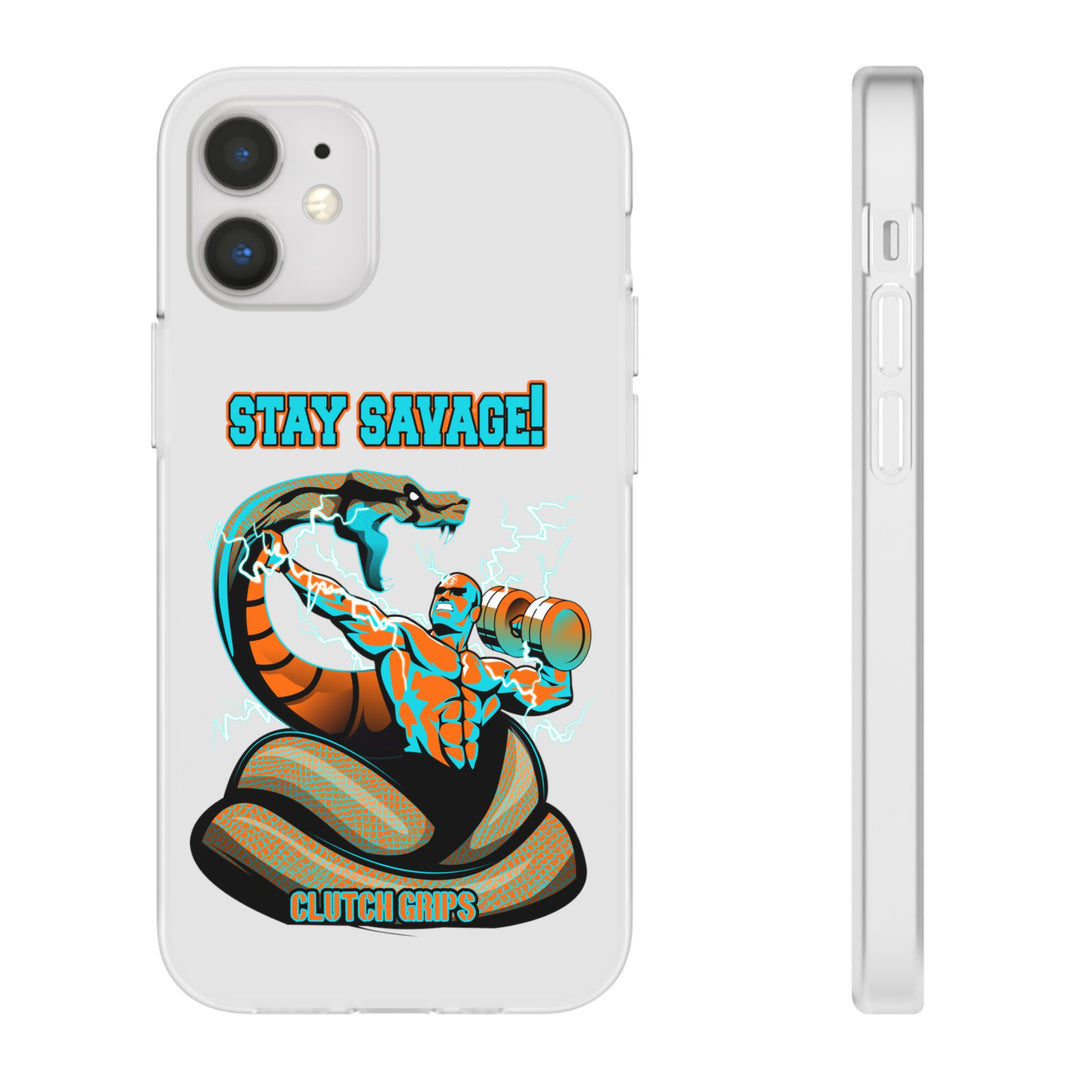MAC VS SNAKE MIAMI COLORS AQUA ORANGE PHONE CASE /STAY SAVAGE