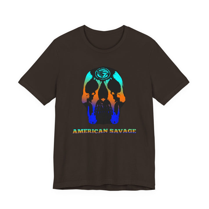 SKULLATOR BLUE ORANGE AQUA  /AMERICAN SAVAGE