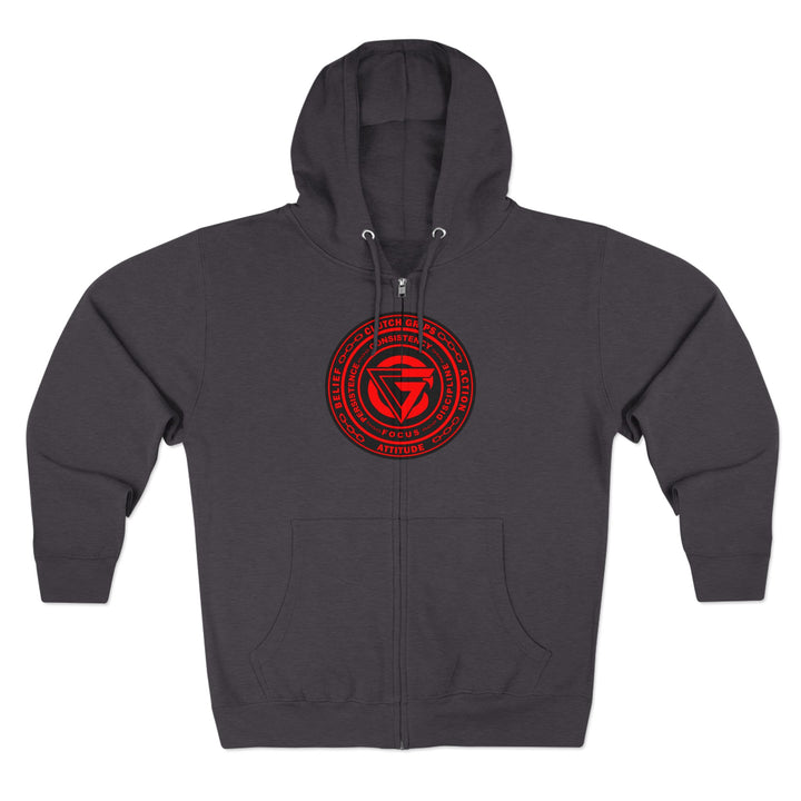 CG OUTLAW RED BLACK /THE QUIK & THE DEAD ZIP UP