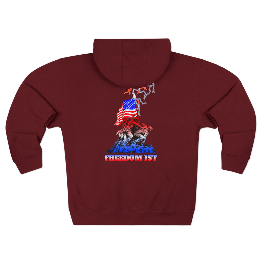 CG A AMERICAN WARRIORS ORANGE WHITE FADE /FREEDOM 1ST ZIP UP