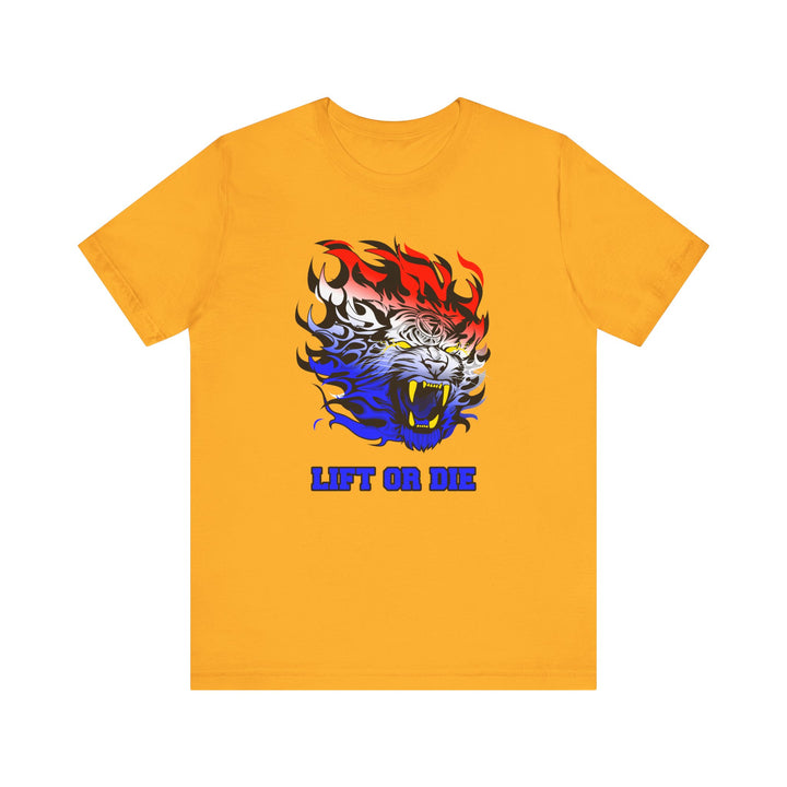 TIGER FLAME RED WHITE BLUE FADE /LIFT OR DIE