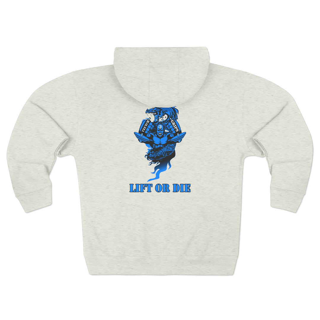 MAC SNAP DRAGON BLUE /LIFT OR DIE ZIP UP