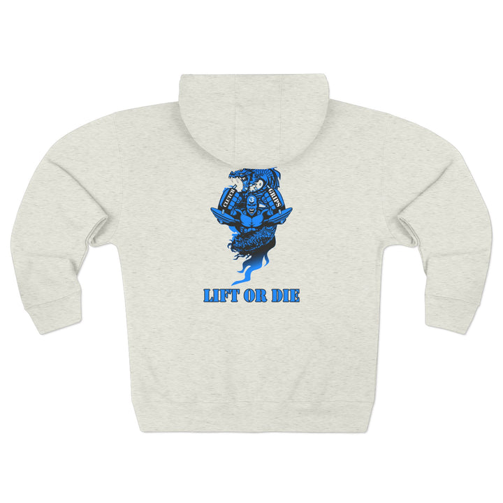 MAC SNAP DRAGON BLUE /LIFT OR DIE ZIP UP