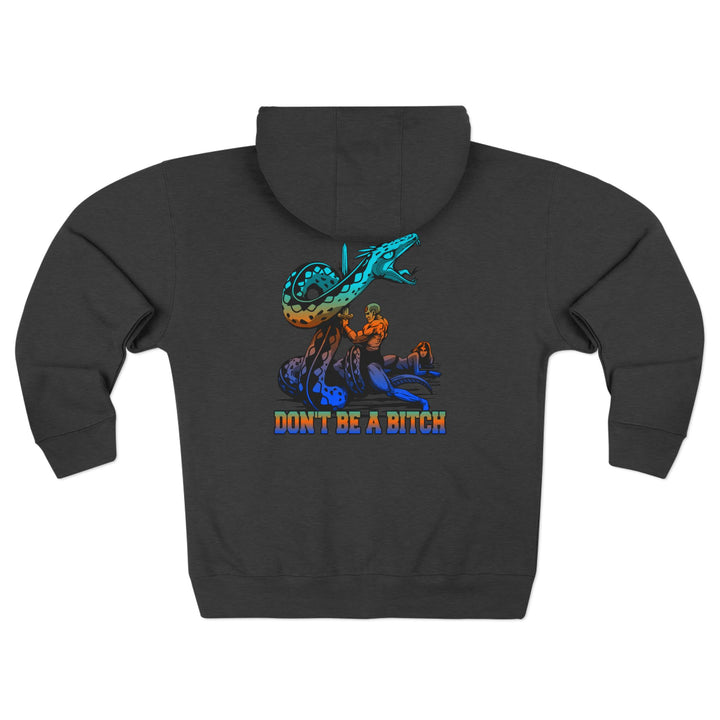 CG SERPENT SLAYER BLUE ORANGE AQUA /DONT BE A BITCH ZIP UP