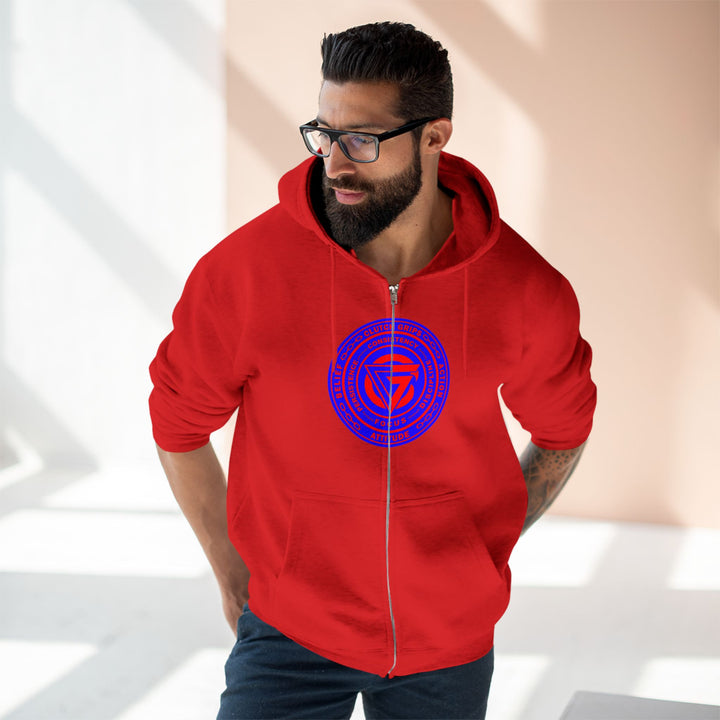 MAC VS SNAKE RED BLUE /LIFT OR DIE ZIP UP
