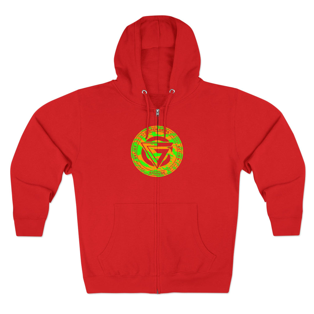 TIGER VS TIGER GREEN ORANGE /WELCOME TO THE JUNGLE ZIP UP