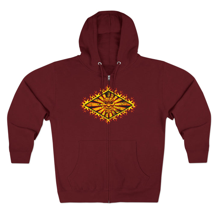 CG SAMURAI GYM MASTER DIAMOND GOLD RED BLACK/LIFT OR DIE ZIP UP