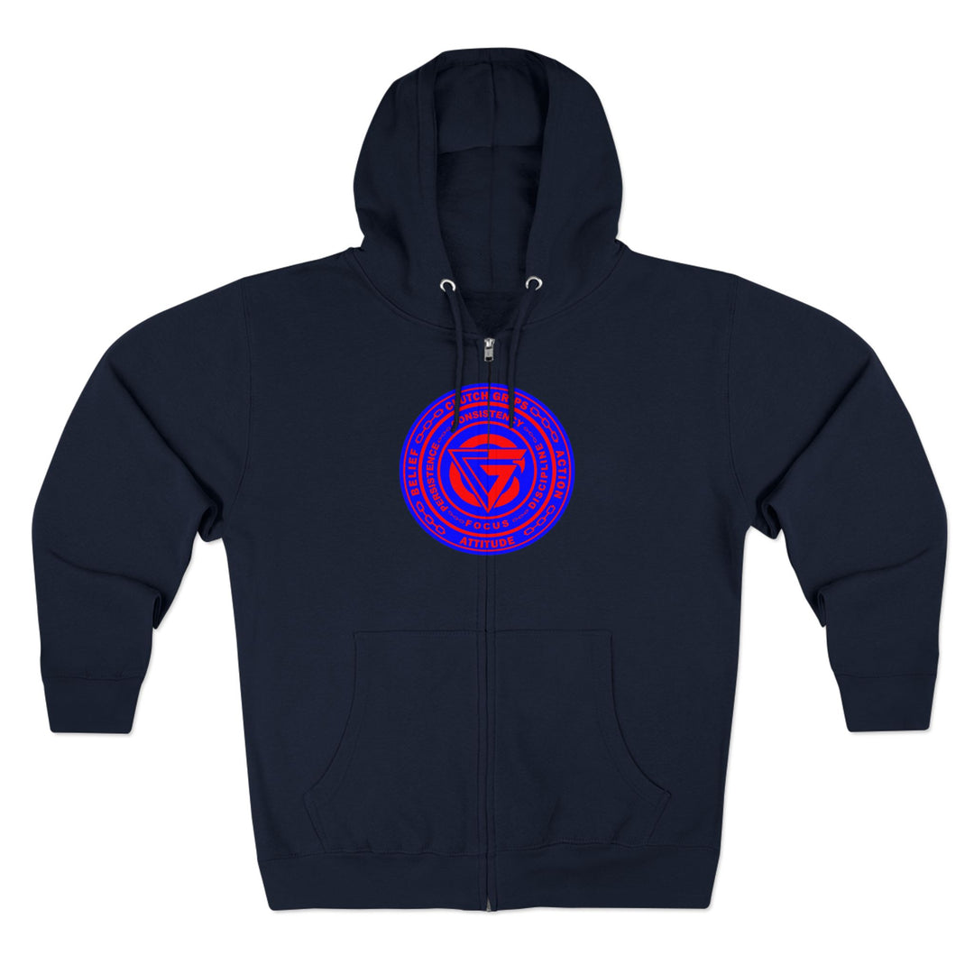MAC VS SNAKE RED BLUE /LIFT OR DIE ZIP UP