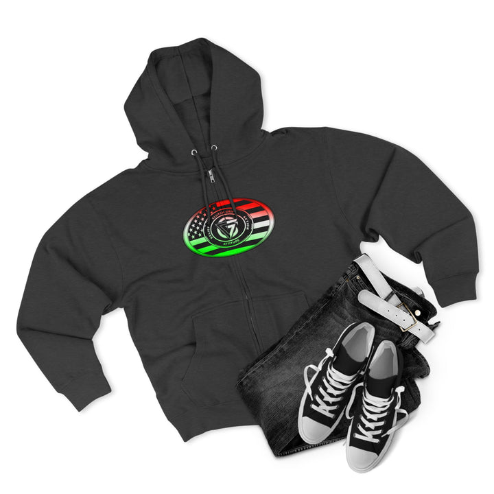 CG SKULL RED WHITE GREEN FADE /THINK DO BECOME ZIP UP