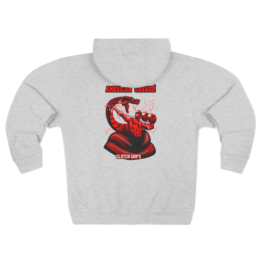 MAC VS SNAKE RED /AMERICAN SAVAGE ZIP UP