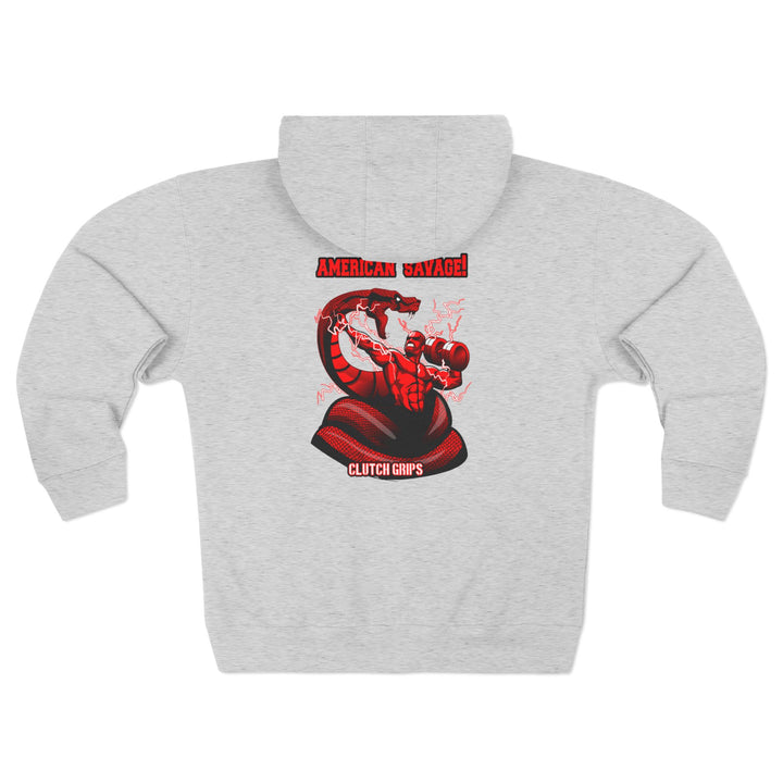 MAC VS SNAKE RED /AMERICAN SAVAGE ZIP UP